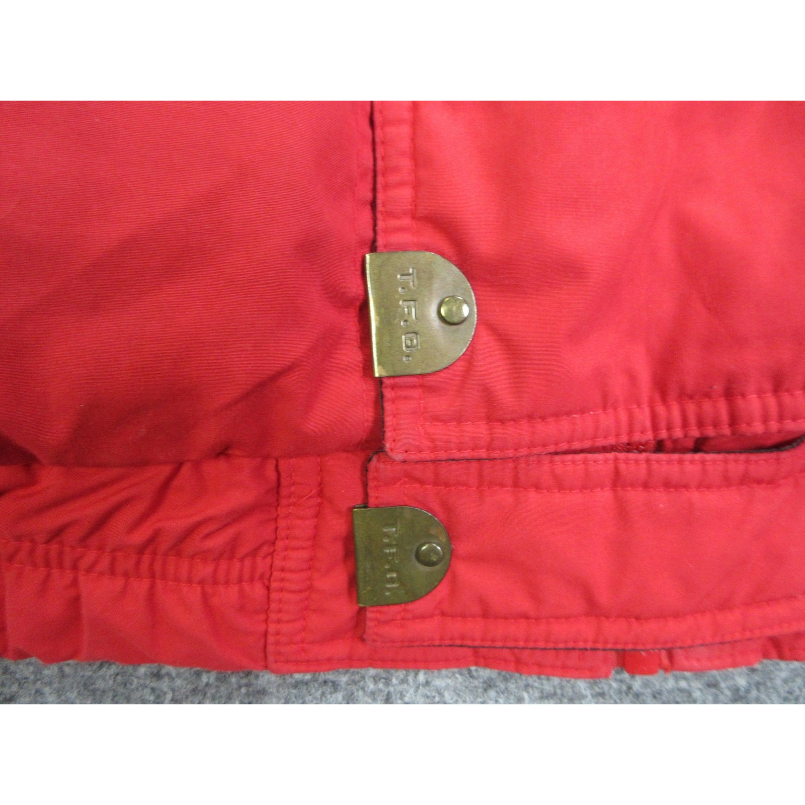 Vintage Triple F.A.T. Goose Jacket Mens Medium Red Down Puffer Bomber Hooded 90s — image 4 of 8